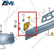 Уплотнитель заднего фонаря Volkswagen Taigo 2022-2024 2G7945197