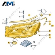 Светодиодная правая фара VAG 3CG941114F Volkswagen 2021-2026
