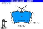 Задние тормозные колодки ATE 13.0460-2886.2 Audi A4 (B7) 2005-2009