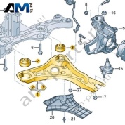 Поперечный рычаг в сборе Volkswagen id-Buzz 2023-2024 1N3407151B