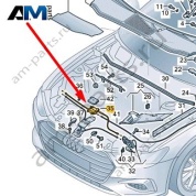 Трос капота Audi A6 (C8) 2019-2024 4K0823531B