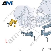 Направляющий профиль заднего бампера слева 5HG807393 для Volkswagen Golf 8 2019-2026