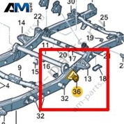 Крепежный элемент Volkswagen AMAROK 2017-2022 2H6803256