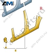 Отрезная деталь - порог Audi Q2 2017-2024 81A809848