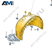 Пластмассовый Подкрылок Volkswagen id-Buzz 2023-2024 1T3805911