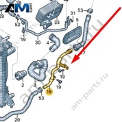 Трубопровод системы охлаждения Audi A6 (C8) 2019-2024 4K0121481G