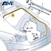 Уплотнитель крышки багажника Skoda Superb (3V) 2015-2024 3V5827705E