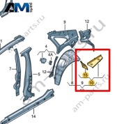 Замыкающая пластина колесной арки Volkswagen Jetta VII 2020-2024 17A809414A