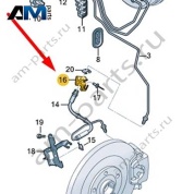 Кронштейн тормозного шланга Audi A8 (D5) 2018-2024 4N0611845E