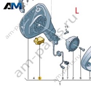 Фонарь подсветки зеркала слева 5H1945301 на Volkswagen Golf 8 2019-2026