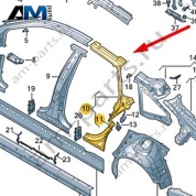Усилитель стойки С Audi A7 (4K) 2019-2024 4K8809738