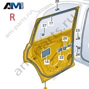 Дверь задняя правая VAG 3GJ833056 на Volkswagen 2025-2026