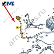 Трубопровод системы охлаждения Audi A8 (D5) 2018-2024 4N0121070C