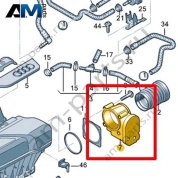 Корпус дроссельной заслонки VAG 07L133062G
