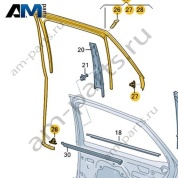 Направляющая стекла Volkswagen id3 2020-2024 10A839440C