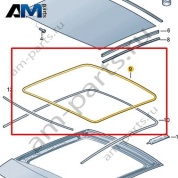 Уплотнитель Volkswagen Scirocco 2015-2018 1K8877439A