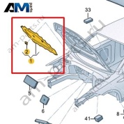 Шумоизоляция капота Volkswagen Taigo 2022-2024 2G7863831