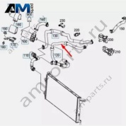 Напорный шланг системы охлаждения к помпе для Mercedes GL400 X166 (M276) A1665009075