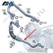 Приточный трубопровод охлаждения турбины на Mercedes GLC250 X253 (M274 E20) A2742030900
