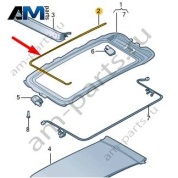 Уплотнитель люка внутренний Volkswagen Тигуан 57G877439