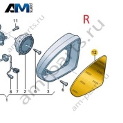 Зеркальный элемент правый 5HG857522 на Volkswagen Golf 8 2019-2026