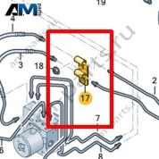 Держатель тормозного трубопровода Volkswagen AMAROK 2017-2022 2H6611755