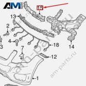 Наполнитель переднего бампера AMG A2048854337 на Mercedes GLK X204