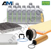 Комплект фильтров MANN с маслом 5W30 229.52 для ТО-2 Mercedes G350d/G400d