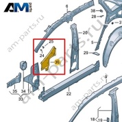 Усилитель проема стекла Volkswagen id4/id5 2021-2024 11A802441