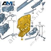 Накладка внутренней панели передней двери Audi A8 (D4) 2014-2017 4H0837916A