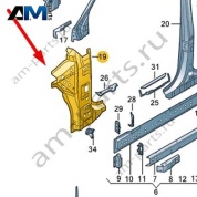 Наружная часть стойки А Audi Q8 2019-2024 4M8809204D