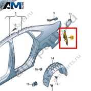 Панель крепления заднего фонаря Volkswagen Jetta VII 2020-2024 17A810690
