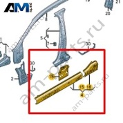 Порог Volkswagen Taigo 2022-2024 2G7809378