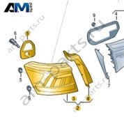 Светодиодный задний левый фонарь Volkswagen T-Roc Cabrio 2020-2024 2GC945095D