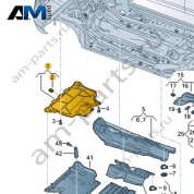 Защита днища спереди 5Q0825230M на Audi A3 (8Y) 2020-2026