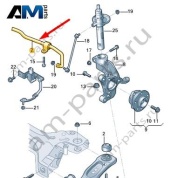 Передний стабилизатор Volkswagen Тигуан 3QD411303P