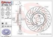 Задние перфорированные диски (09.C826.33) BREMBO на Mercedes E-Class W213 E350