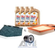 Комплект фильтров для ТО-1/3 Golf V 1.4 16V с маслом Shell 5W40