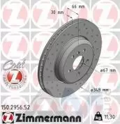Перфорированные передние тормозные диски 348X30 (150.2956.52) ZIMMERMANN на BMW 7 Серии (G11) 730i/d/dX