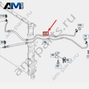 Трубка охлаждения масла АКПП от коробки к радиатору A1645001772 на Mercedes GL X164