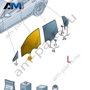 Стекло переднее левое 5H4845201A для Volkswagen Golf 8 2019-2026