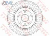 Задние тормозные диски (TRW) DF6175S для  Porsche Macan (2014-2018)