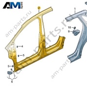 Отрезная часть - стойки А/В с порогом Volkswagen id4/id5 2021-2024 11A809839