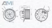 Вентилятор салона MAGNETI MARELLI (069412229010) Skoda Yeti (2009-2018) 1.2TSI