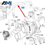 Приточный маслопровод турбины справа Mercedes GLS AMG 63 (M177) A1770906502