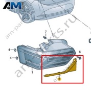 Накладка заднего фонаря Volkswagen id3 2020-2024 10A945312