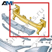Усилитель переднего бампера Volkswagen Taos 2021-2023 2GL807109C