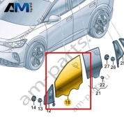 Стекло двери переднее левое Volkswagen id4/id5 2021-2024 11A845021