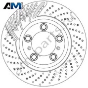 Передний левый тормозной диск 330х28 (TRW) DF6821S для Porsche 911 Carrera (2011-2015)