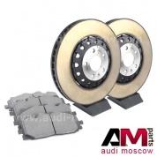 Передние диски и колодки Ауди Q7 (2015-2019) 4.0TDI